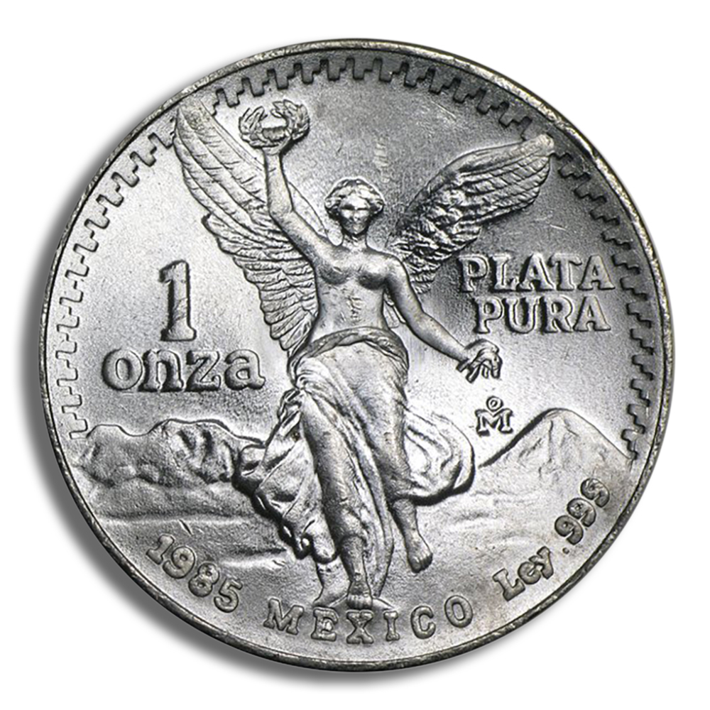 1985年 リバティシルバー 1985 1 oz Silver Mexican Libertad - BU - PGS Gold And Coin