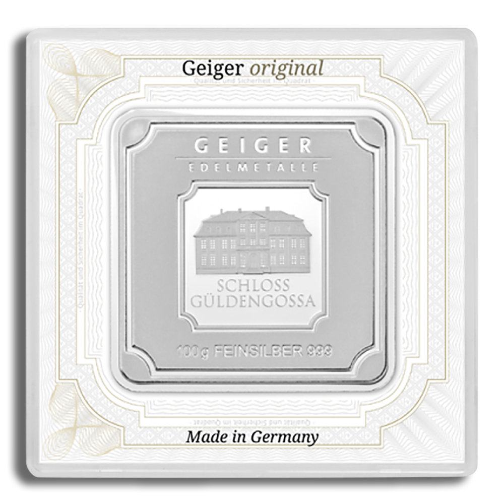 100 gram Silver Bar - Geiger (In Assay) - PGS Gold And Coin