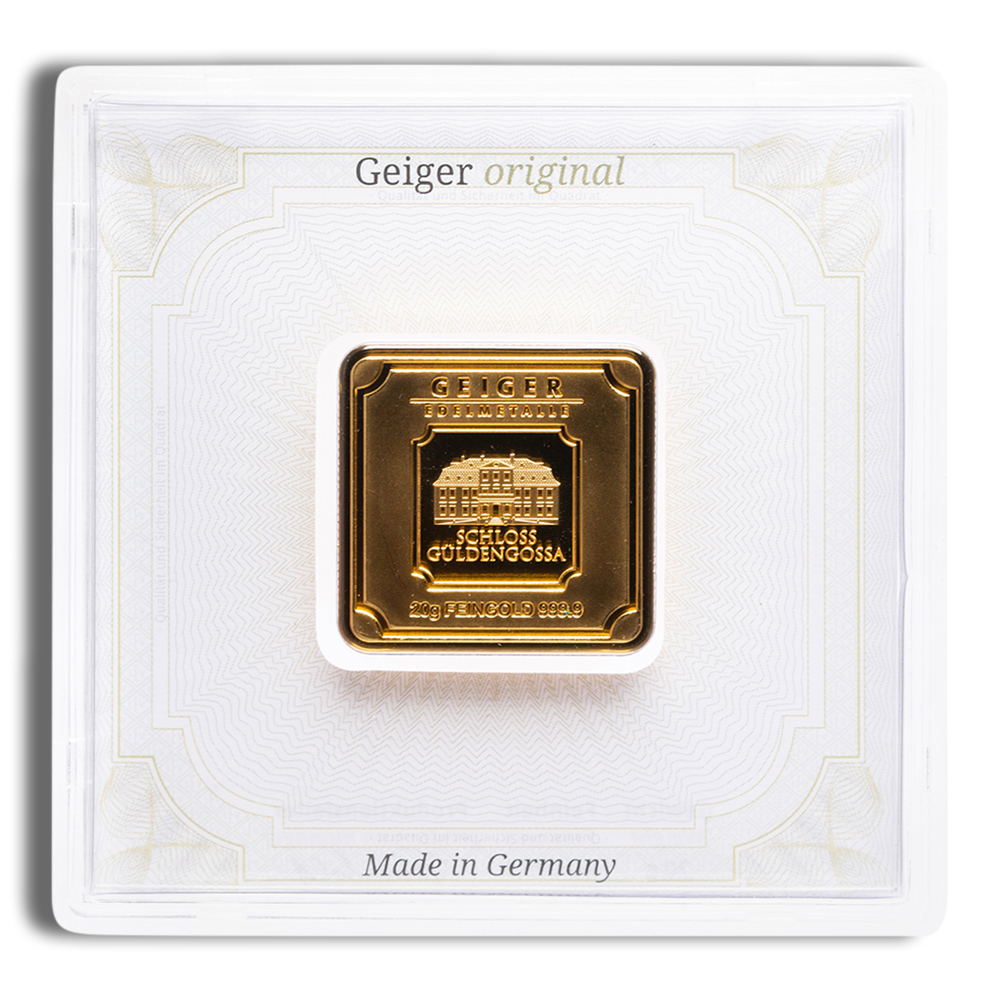 20 gram Gold Bar - Geiger (In Assay) - PGS Gold And Coin