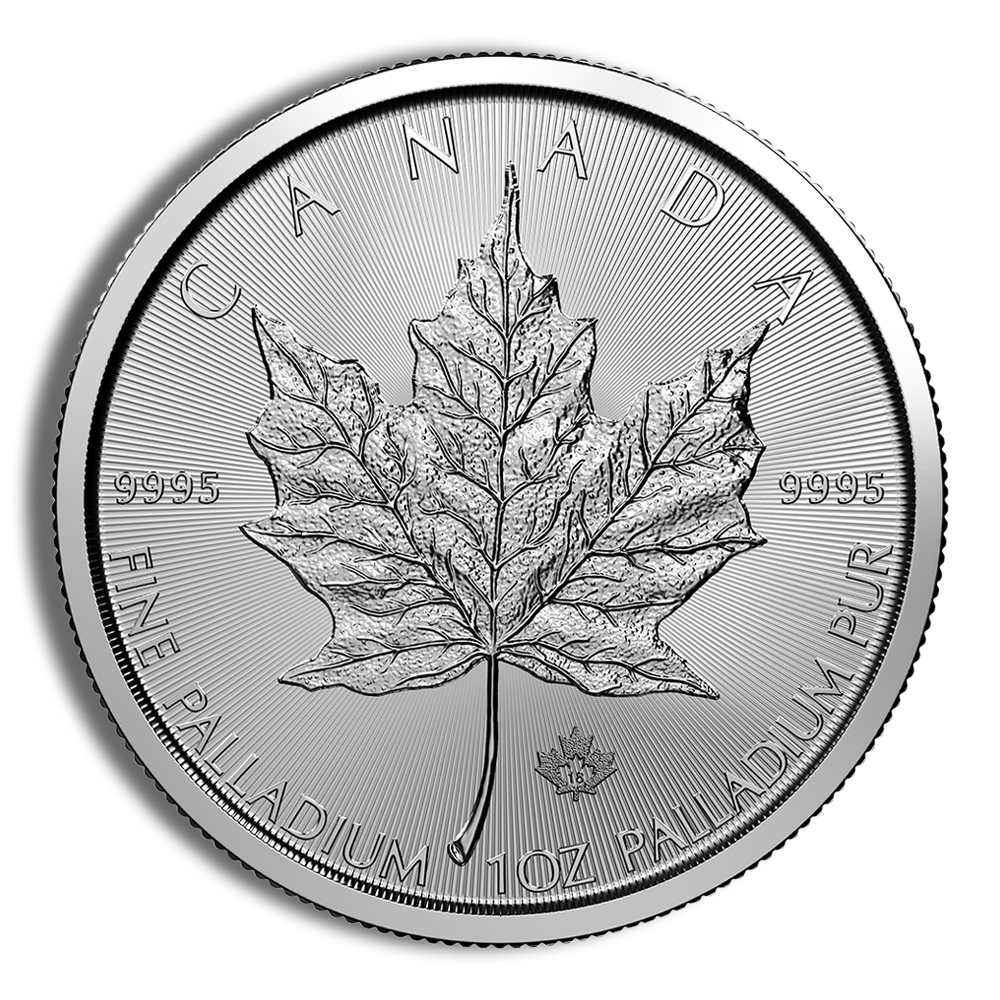 1 oz Palladium Maple Leaf - BU (Date Varies) - PGS Gold And Coin