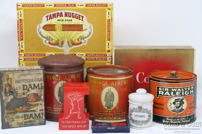 consignment tobacco tins Vintage Velvet Tin Consignment Pipe Tobacco Tins -