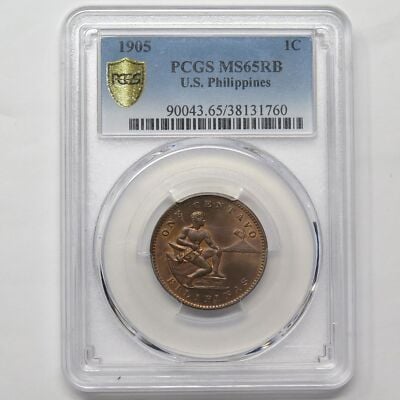 1905 Philippines 1c MS65RB PCGS 28986 - PGS Gold And Coin