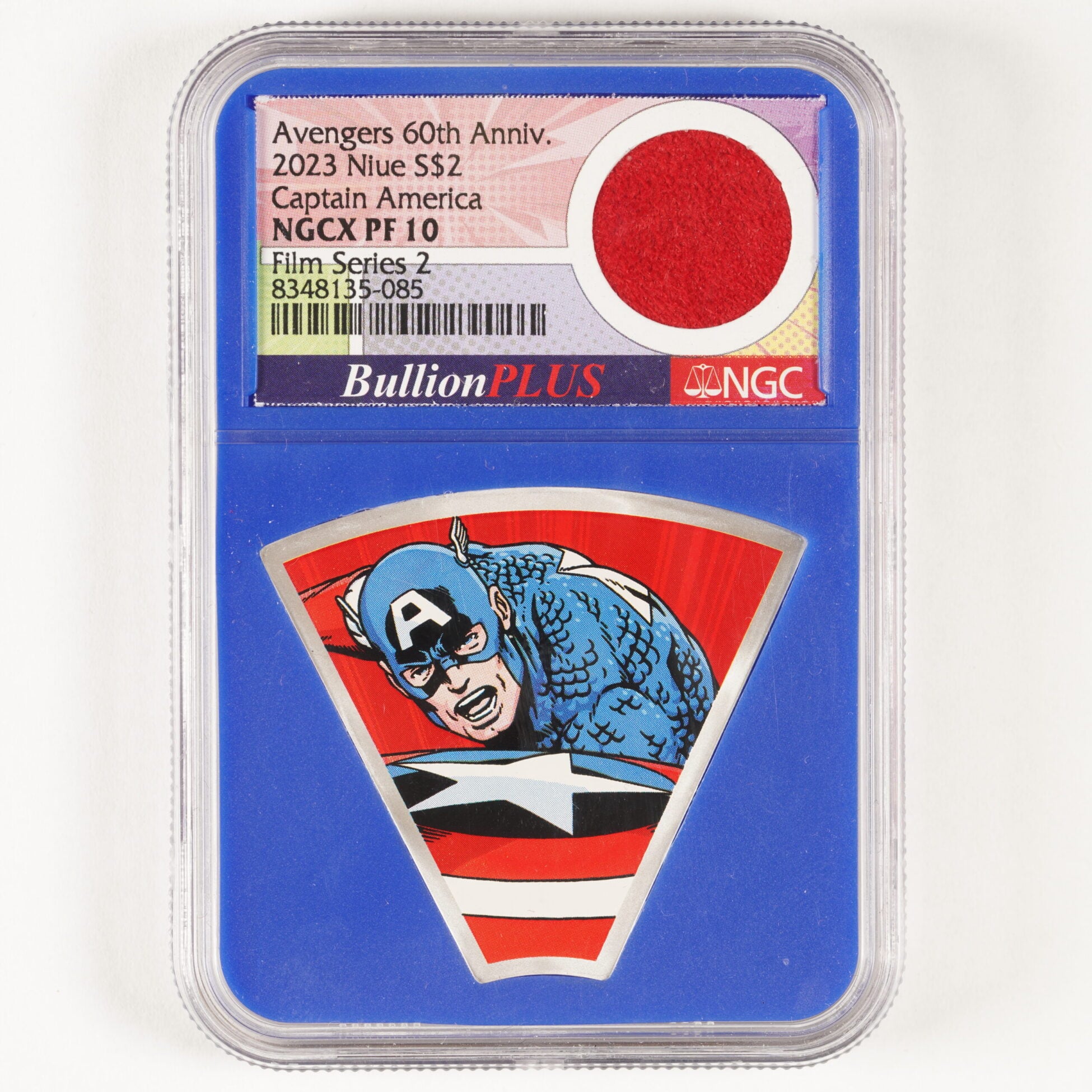 2023 Niue $2 1oz Silver Proof Marvel Avengers 60th Captain America