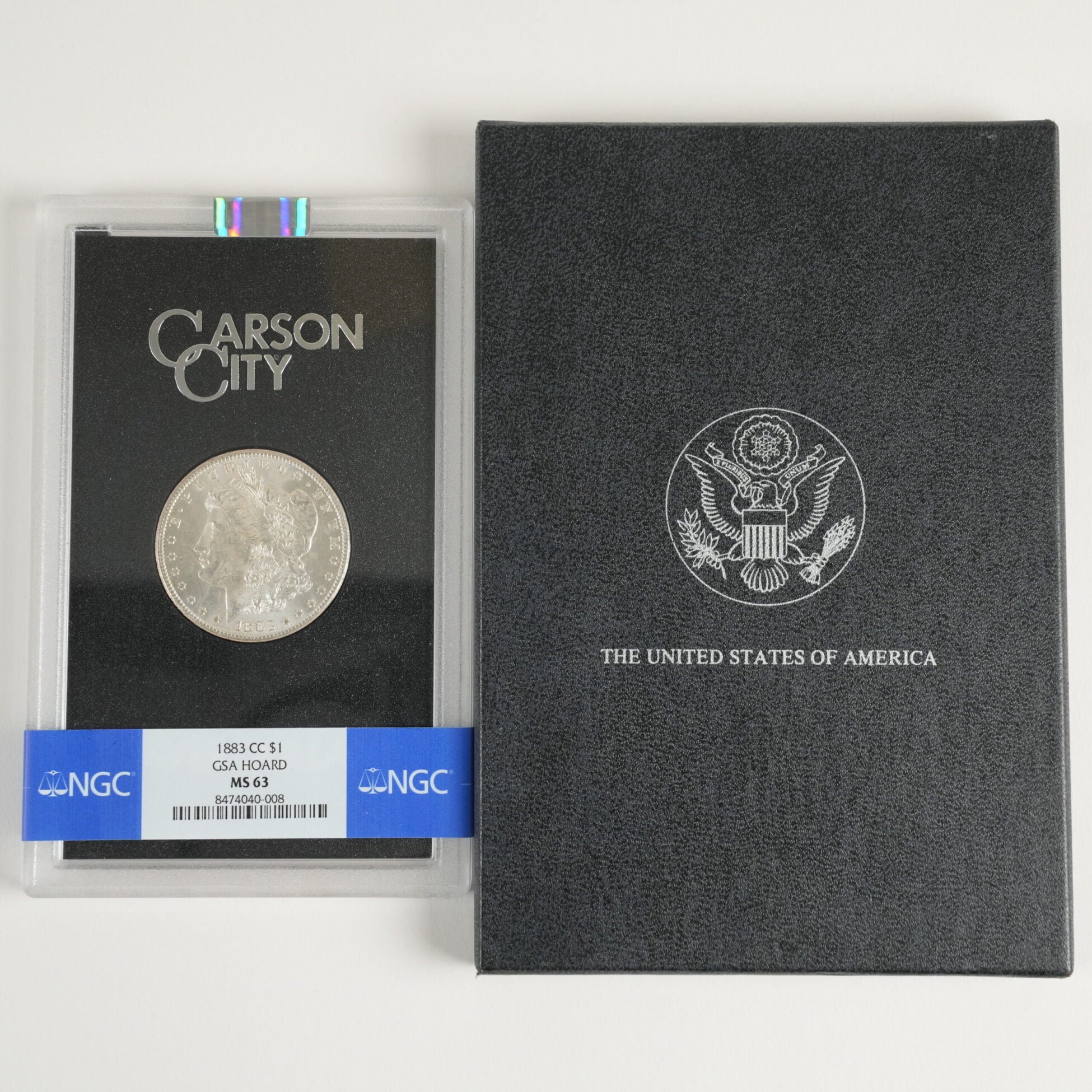 1883-CC GSA Morgan Dollar $1 MS63 NGC w/ Box no COA - PGS Gold And