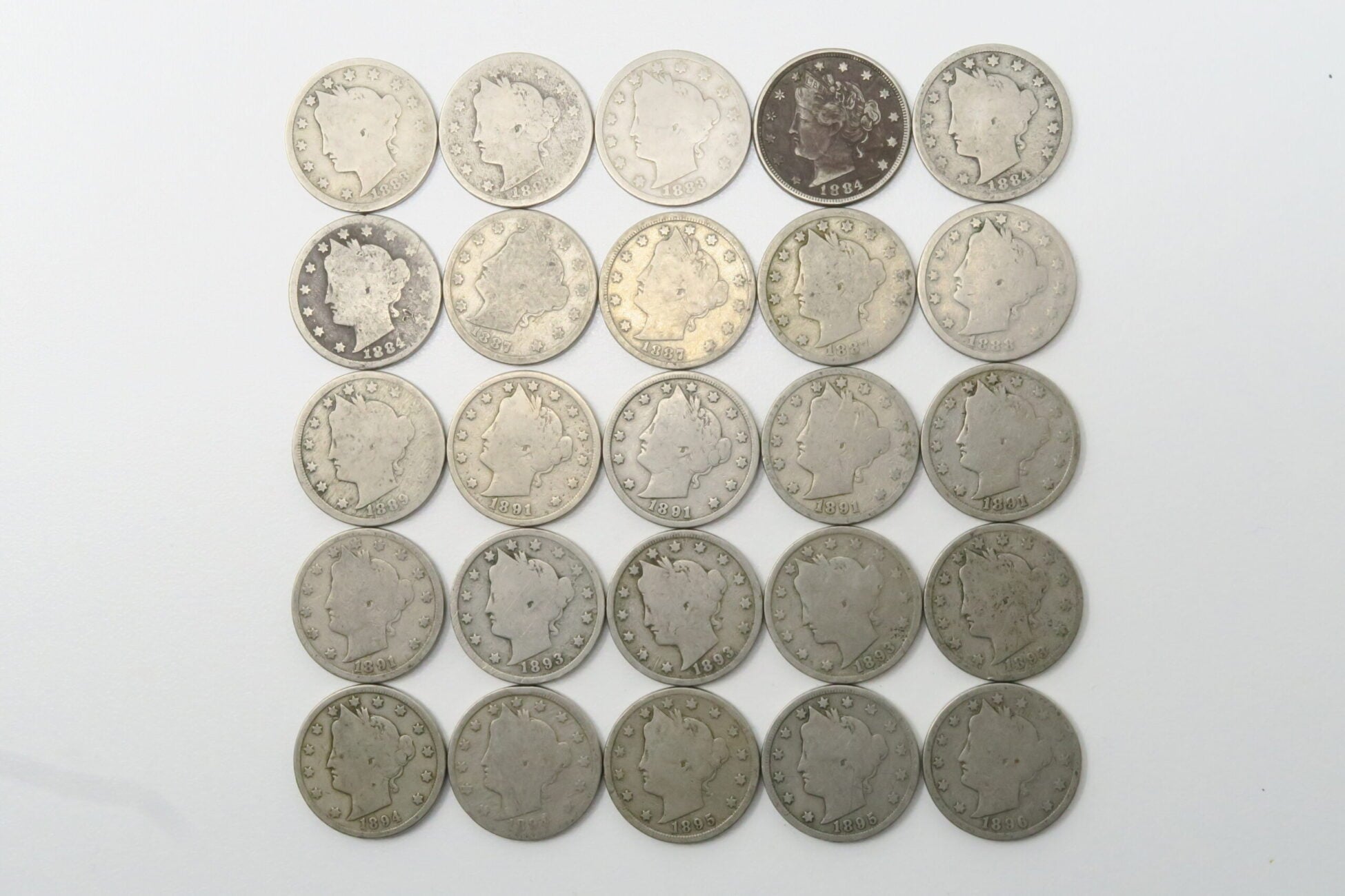 25x 1883w/c-1896 Liberty V Nickels 5c 30025 - PGS Gold And Coin