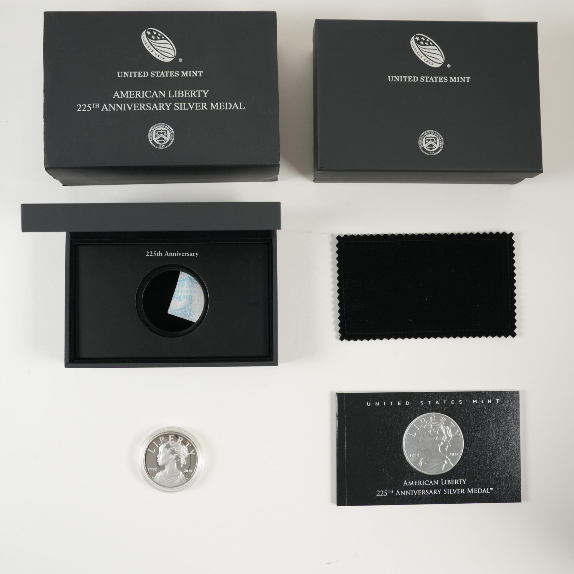2017 US Mint American Liberty - 225th Anniversary Silver Medal Box