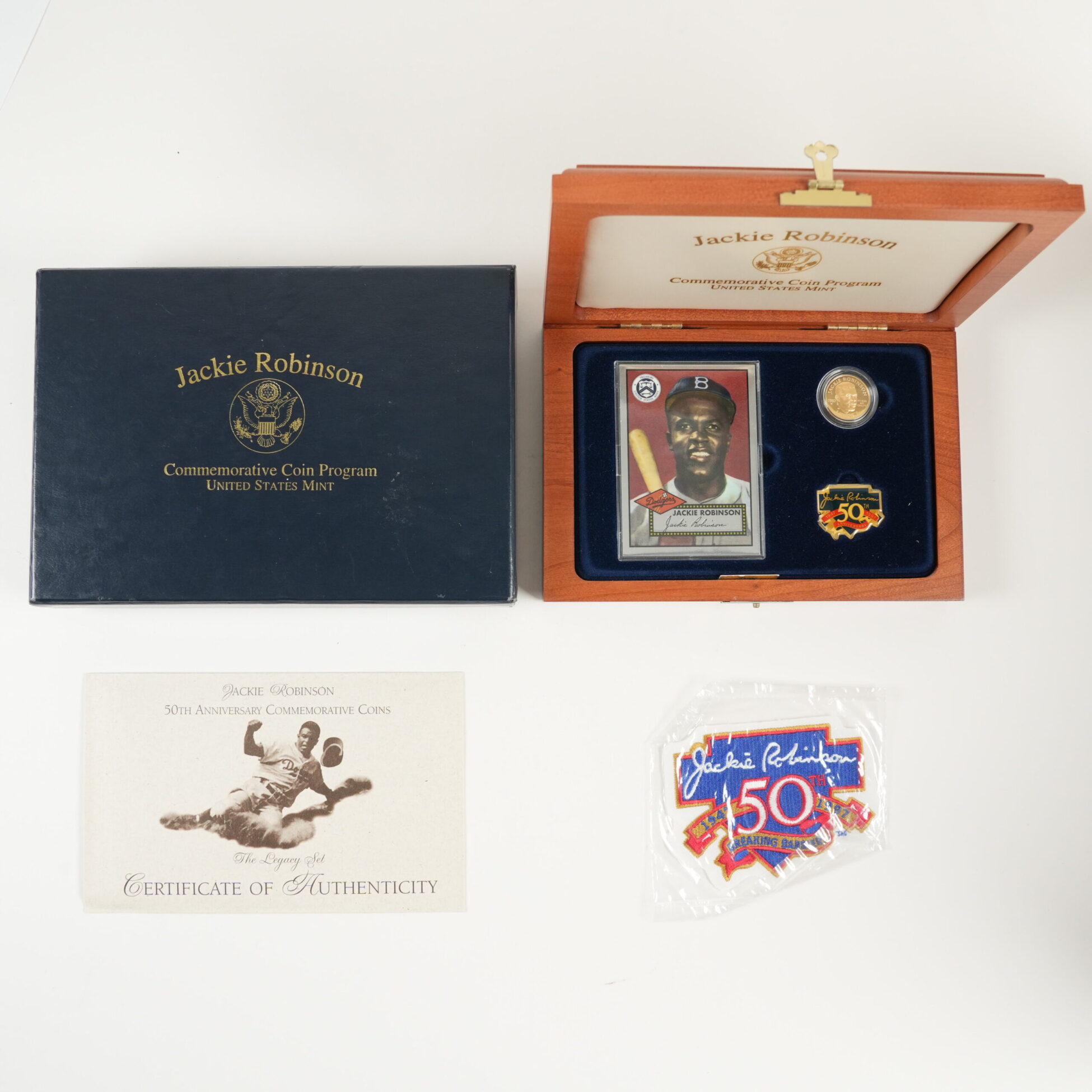 1997-W 50th Anniversary Legacy Set Jackie Robinson $5 Gold Proof